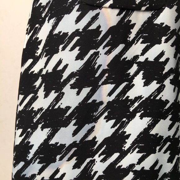 Kate Spade Women's Houndstooth Sheath Mini Dress Short Sleeve Size 0 Bla… - Picture 7 of 16